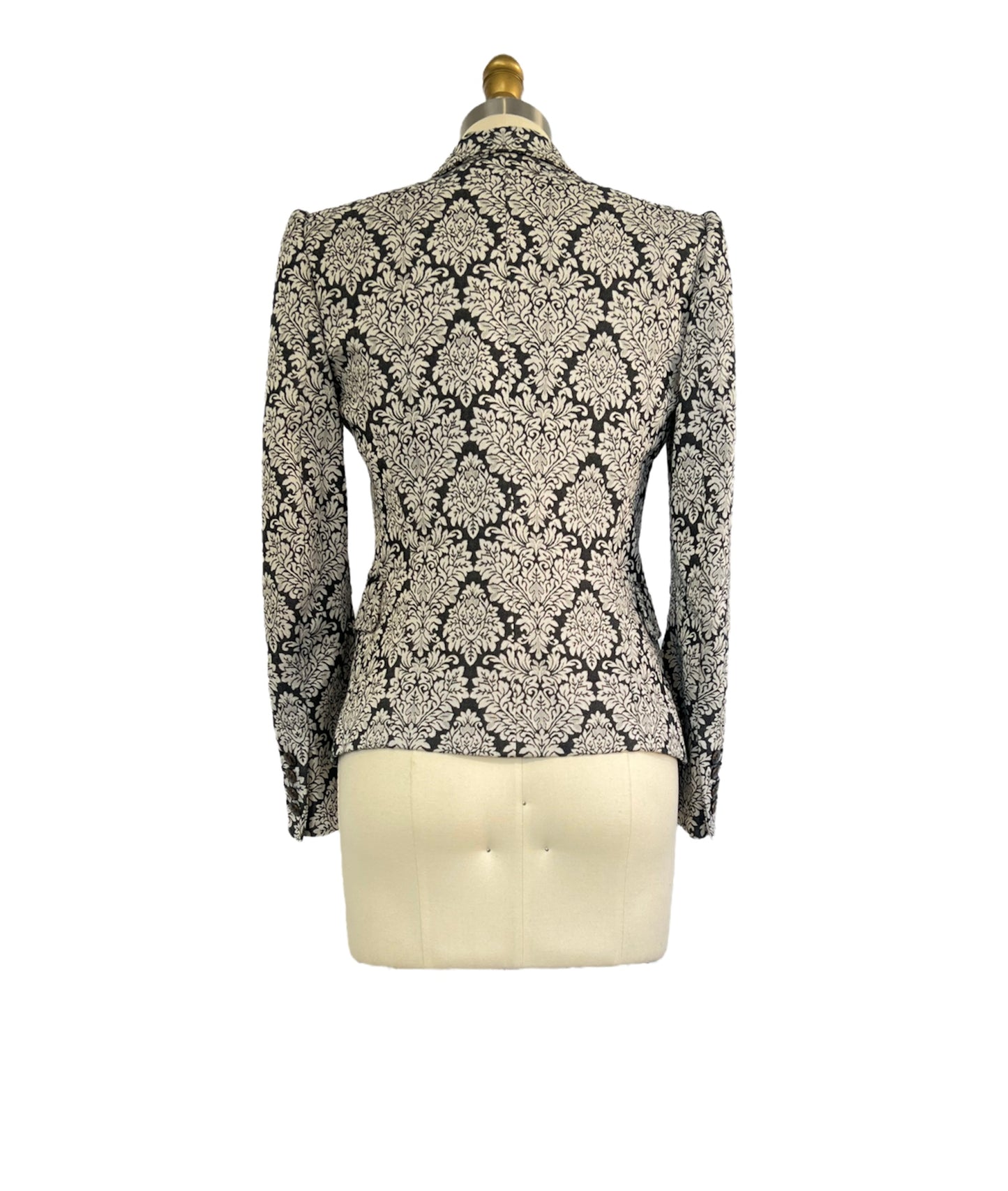 Jacquard black and white blazer